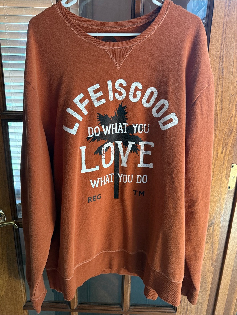 Life is Good Do What You Love, Love What You Do Sweatshirt Size XXL